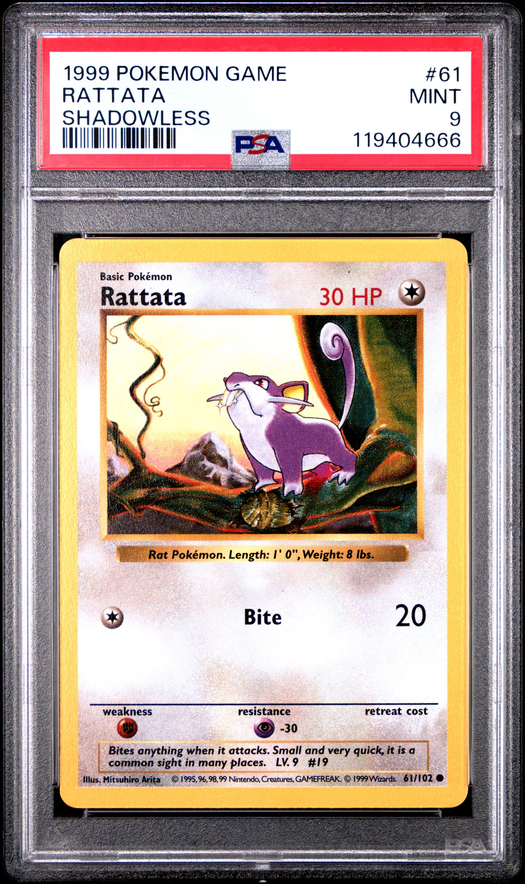 Rattata 61 PSA 9