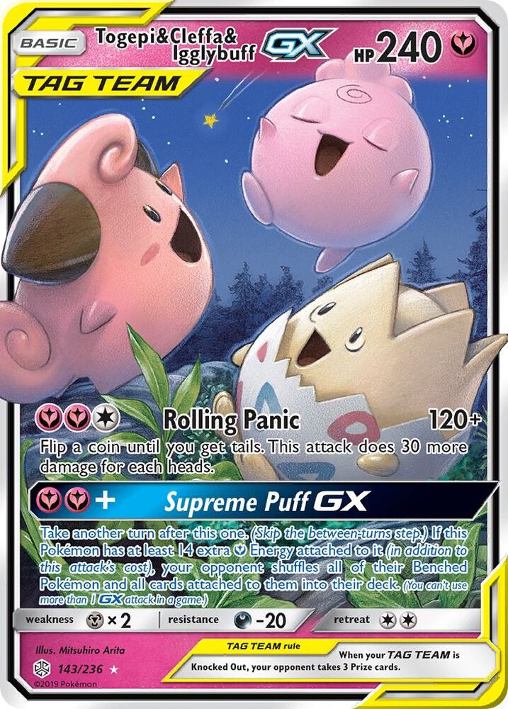 Togepi & Cleffa & Igglybuff GX 143/236 NM