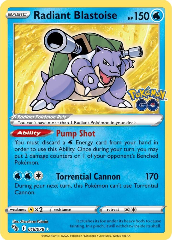 Radiant Blastoise 018/078 NM