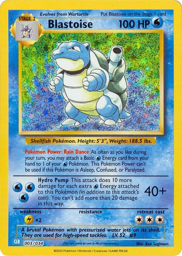 Blastoise 003/034 NM