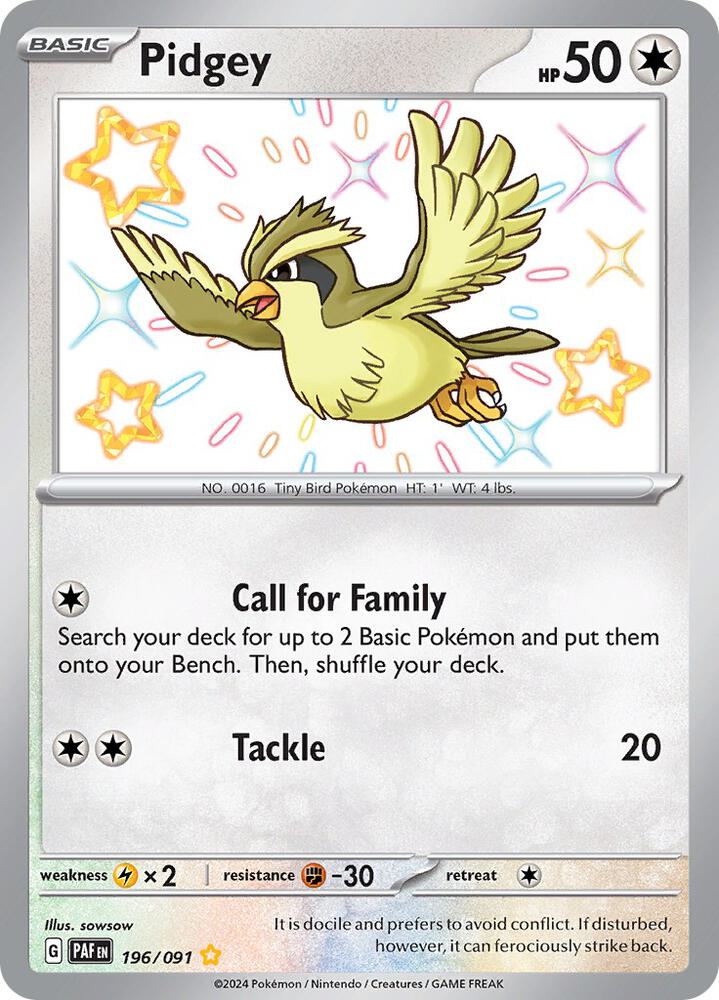 Pidgey 196/091 NM