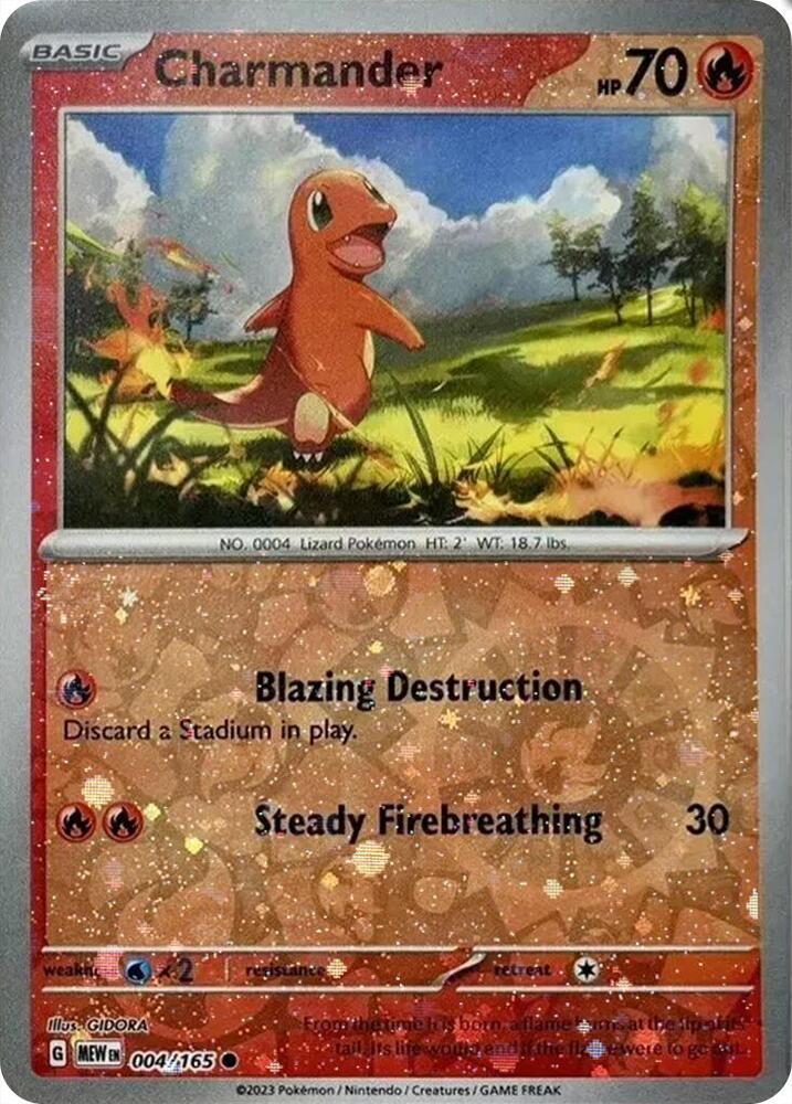 Charmander (Reverse Cosmos Holo) (Costco Exclusive) 004/165 NM
