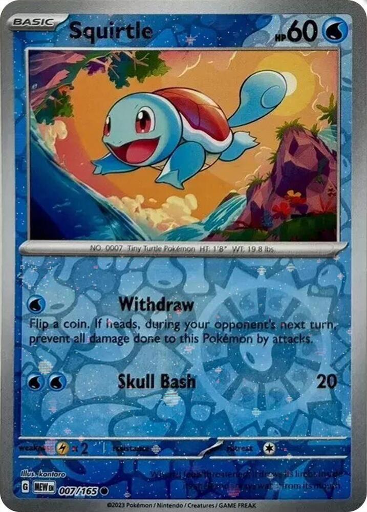 Squirtle (Reverse Cosmos Holo) (Costco Exclusive) 007/165 NM