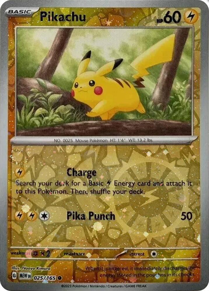Pikachu (Reverse Cosmos Holo) (Costco Exclusive) 025/165 NM