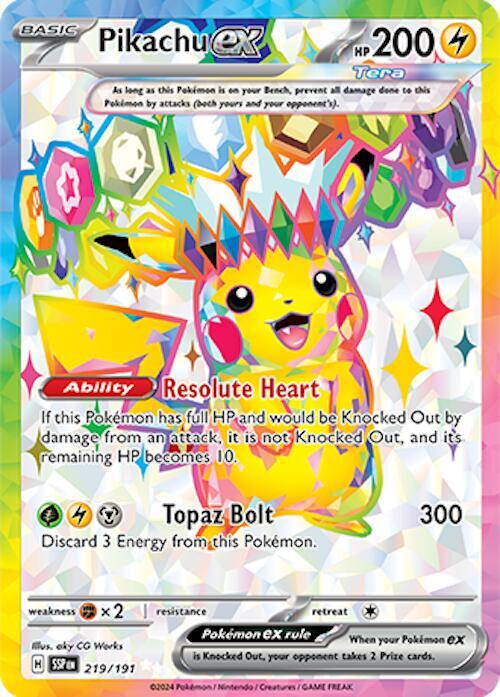 Pikachu ex 219/191 NM