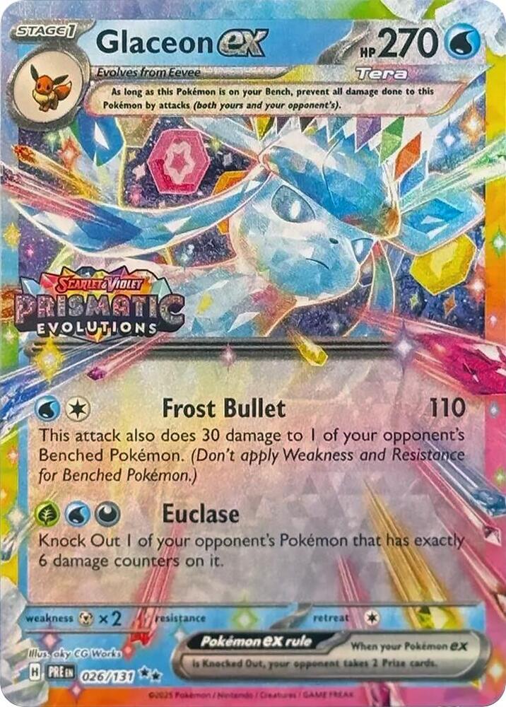 Glaceon ex (Prismatic Evolutions Stamp) 026/131 NM