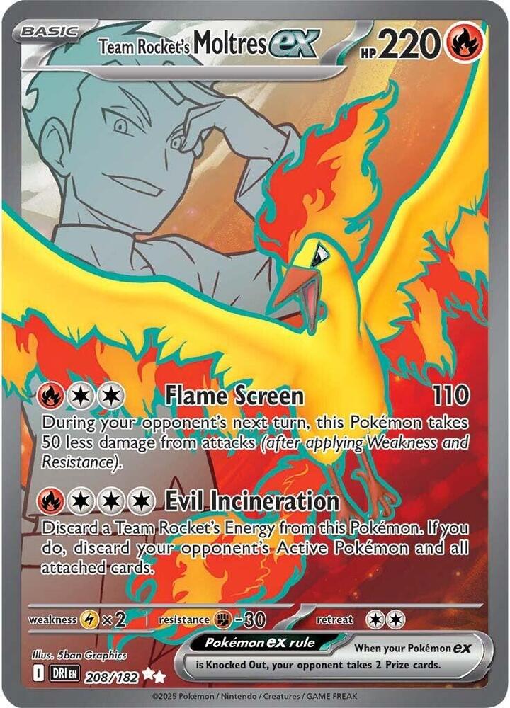 Team Rocket's Moltres ex 208/182 NM