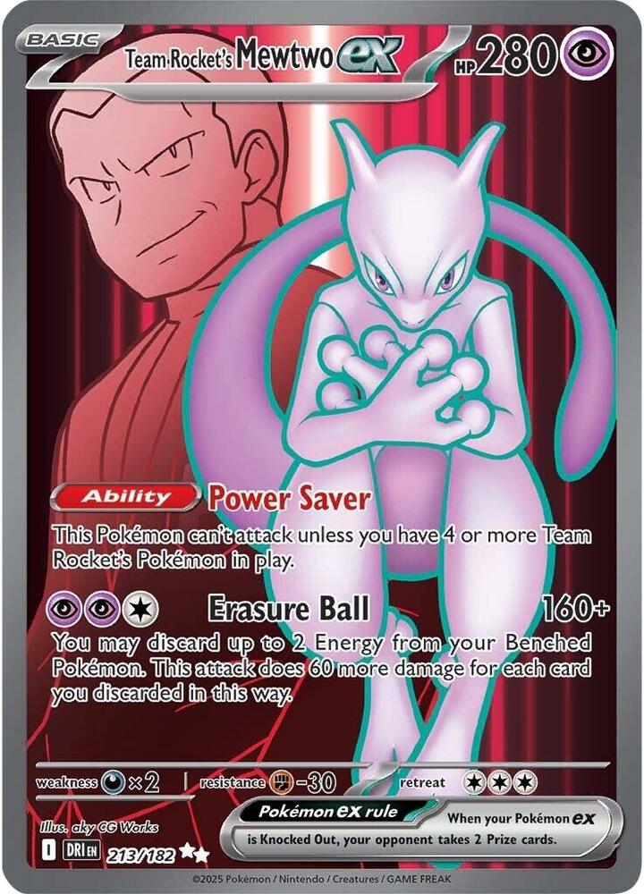 Team Rocket's Mewtwo ex 213/182 NM
