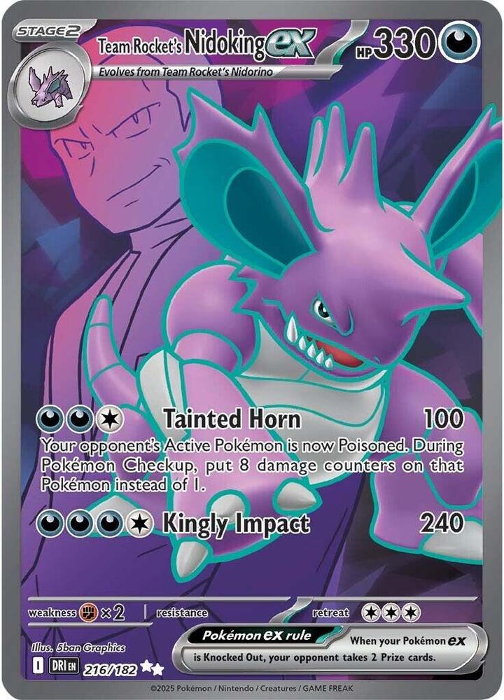 Team Rocket's Nidoking ex 216/182 NM