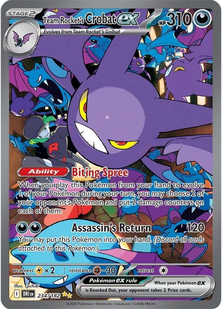 Team Rocket's Crobat ex 234/182 NM