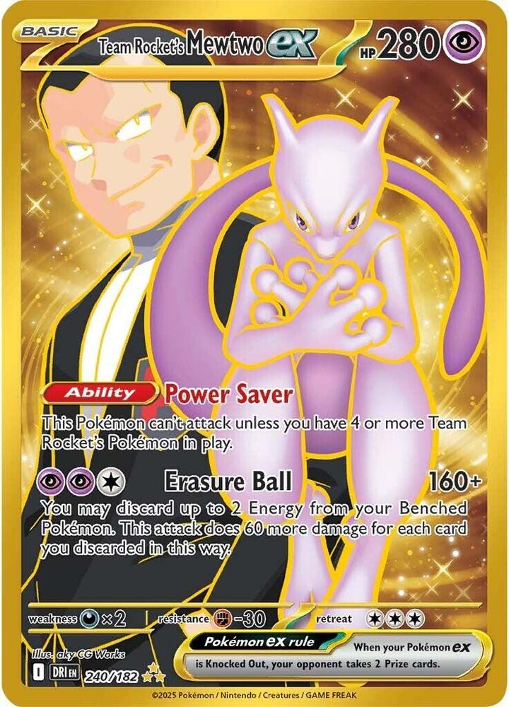 Team Rocket's Mewtwo ex 240/182 NM
