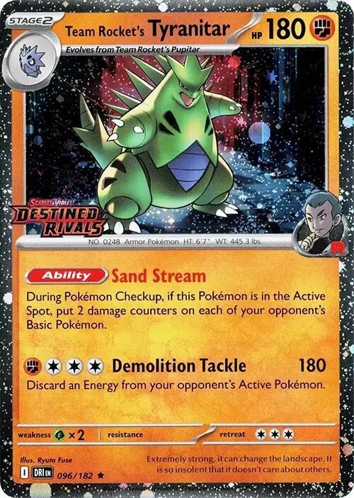 Team Rocket's Tyranitar (Prerelease) 096/182 NM