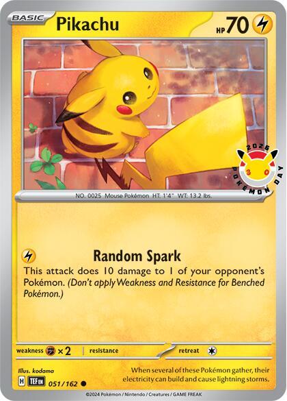 Pikachu (Pokemon Day 2026) 051/162 NM