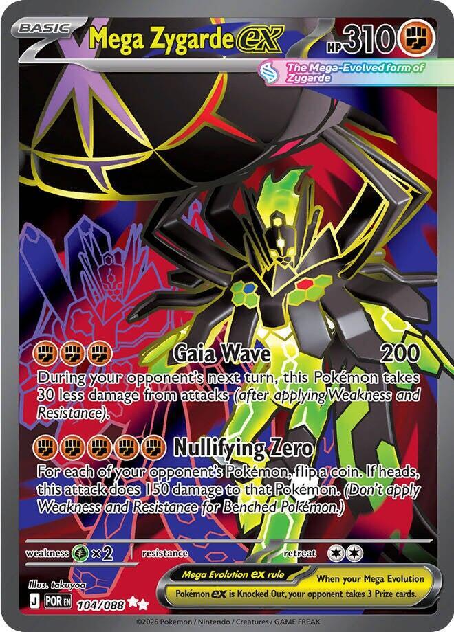 Mega Zygarde ex 104/088 NM