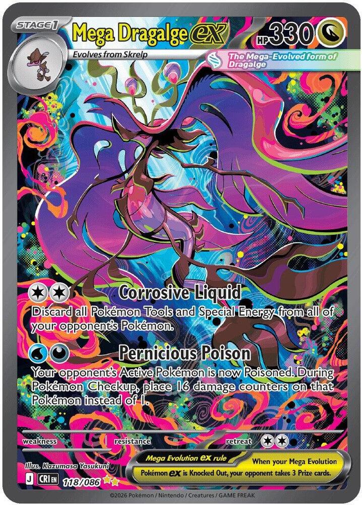 Mega Dragalge ex 118/086 NM