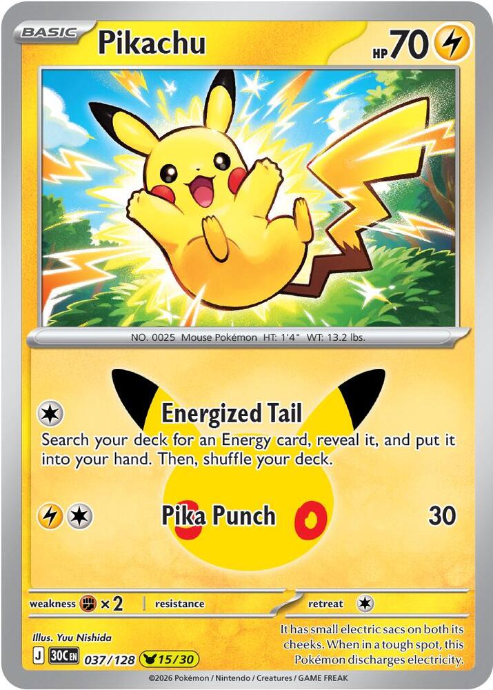 Pikachu 037/128 NM