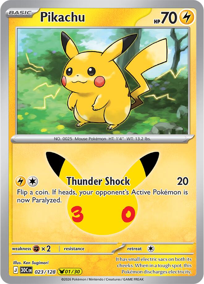 Pikachu 023/128 NM