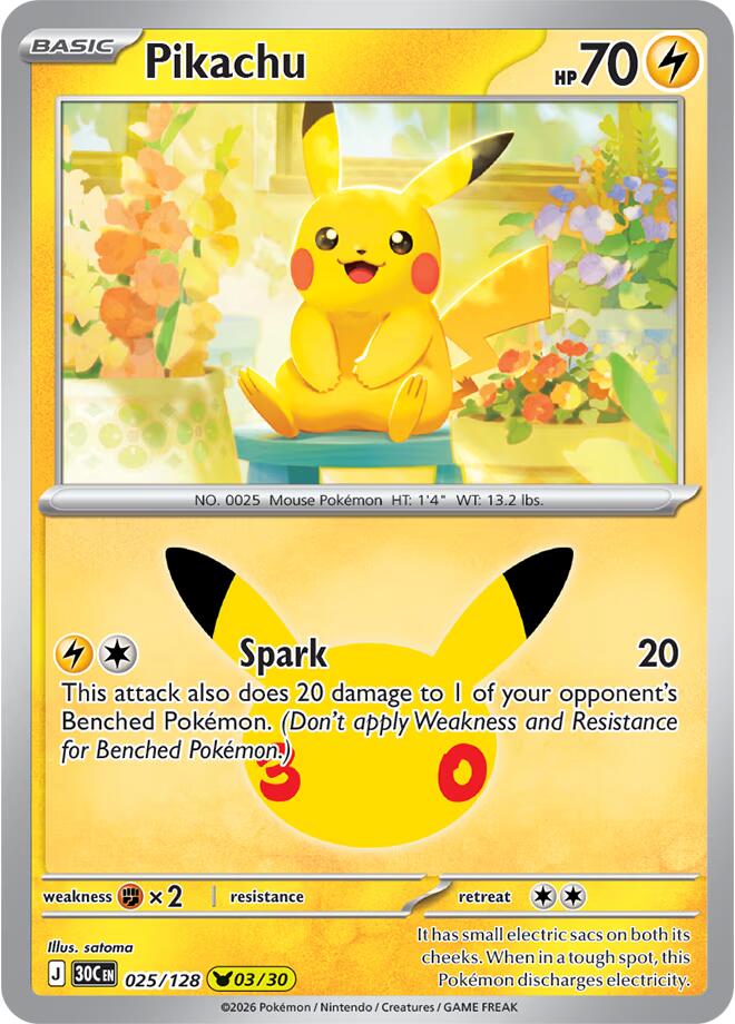 Pikachu 025/128 NM