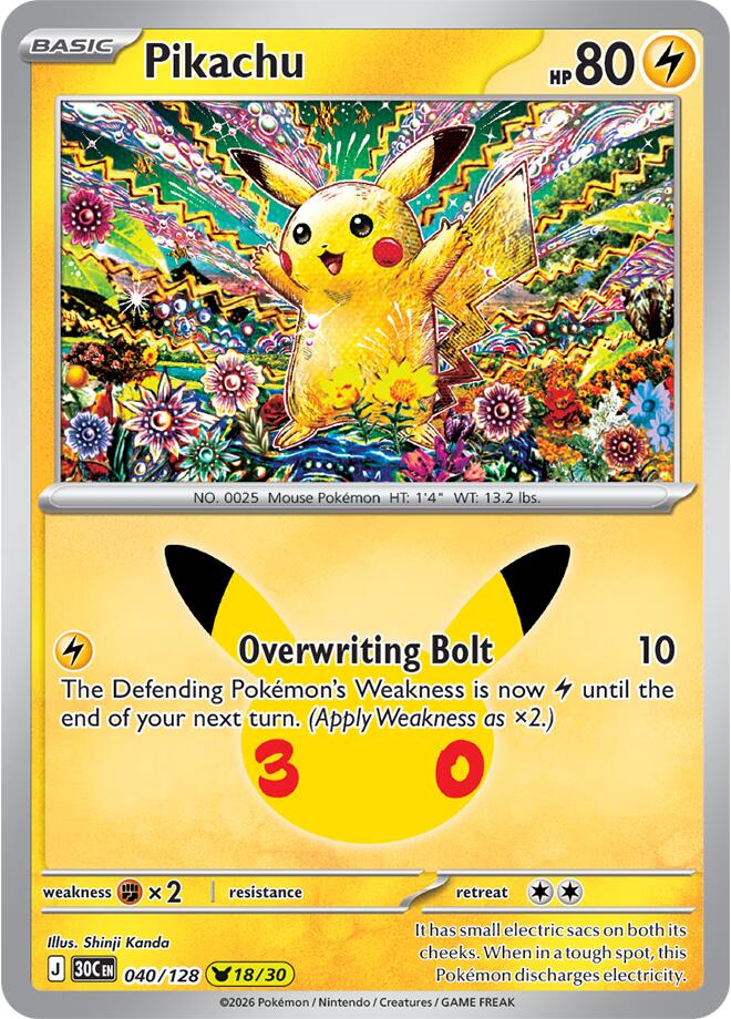 Pikachu 040/128 NM