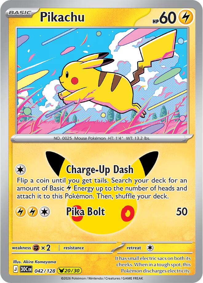 Pikachu 042/128 NM