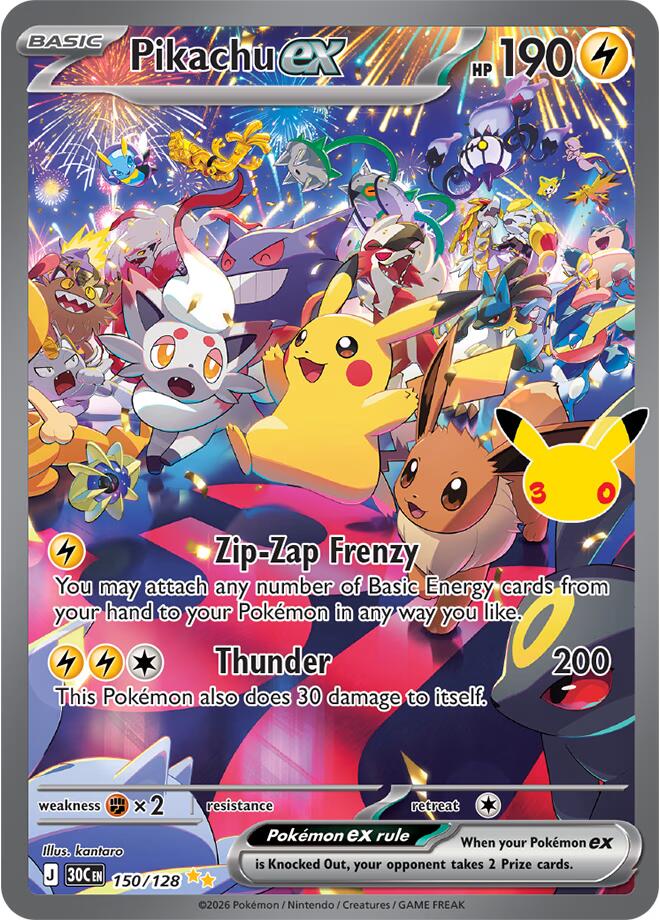 Pikachu ex 150/128 NM