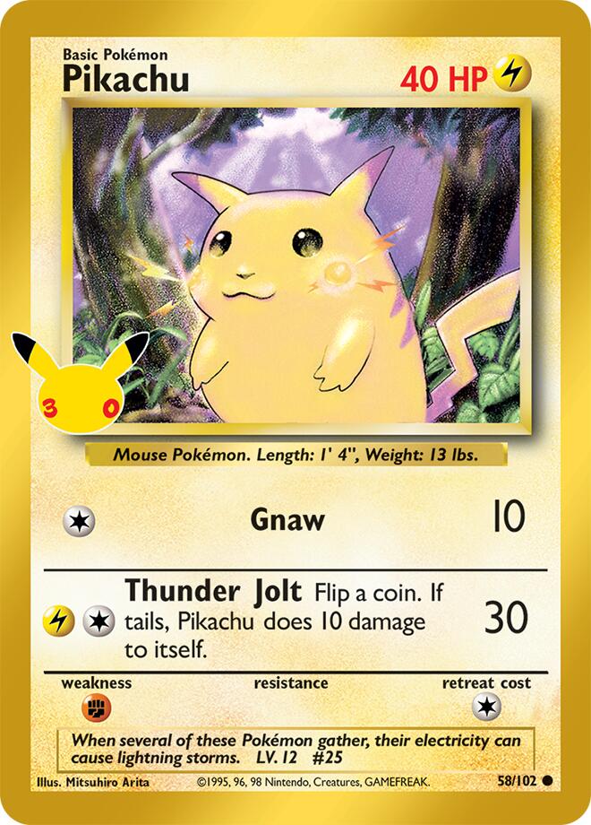 Pikachu 58/102 NM