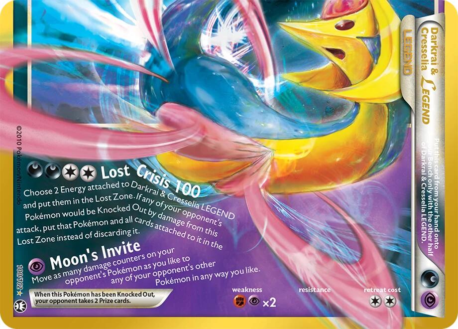 Darkrai & Cresselia Legend (Bottom) 100/102 NM