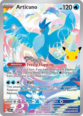 Articuno 132/128 NM