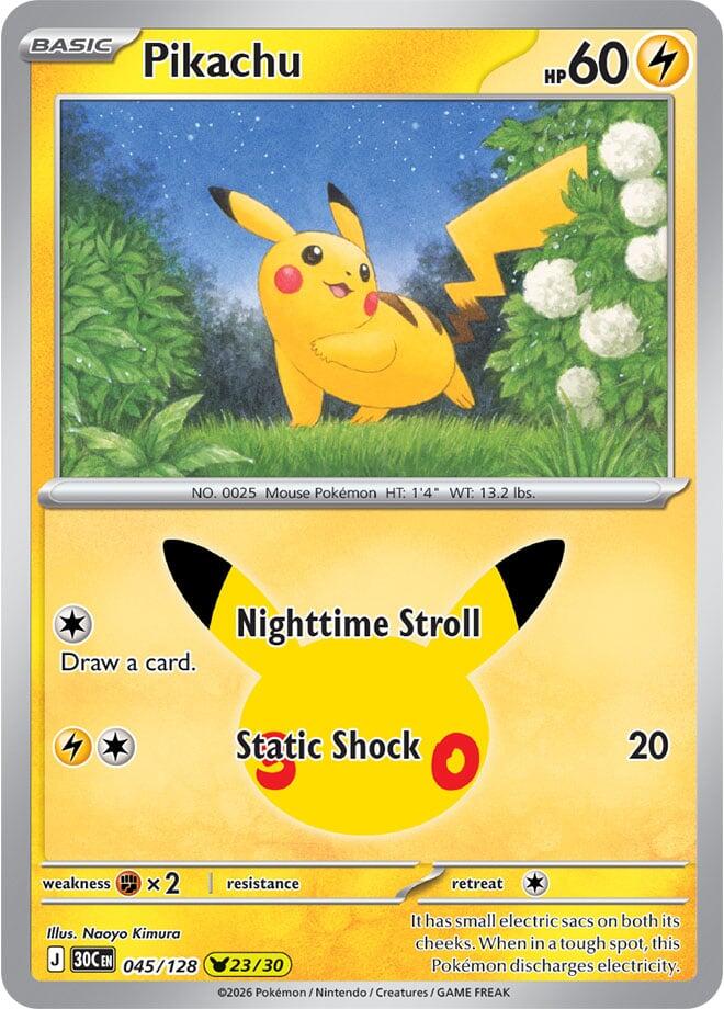 Pikachu 045/128 NM