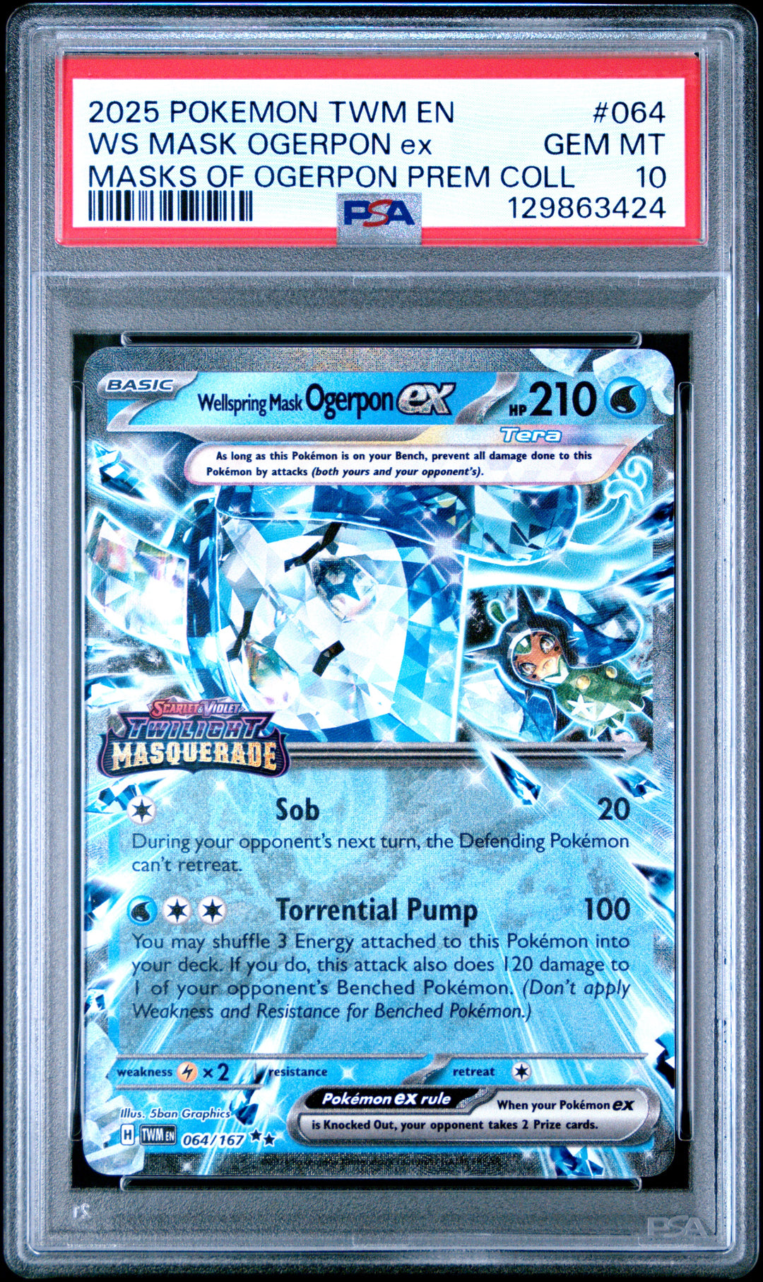 Ws Mask Ogerpon Ex 064 PSA 10