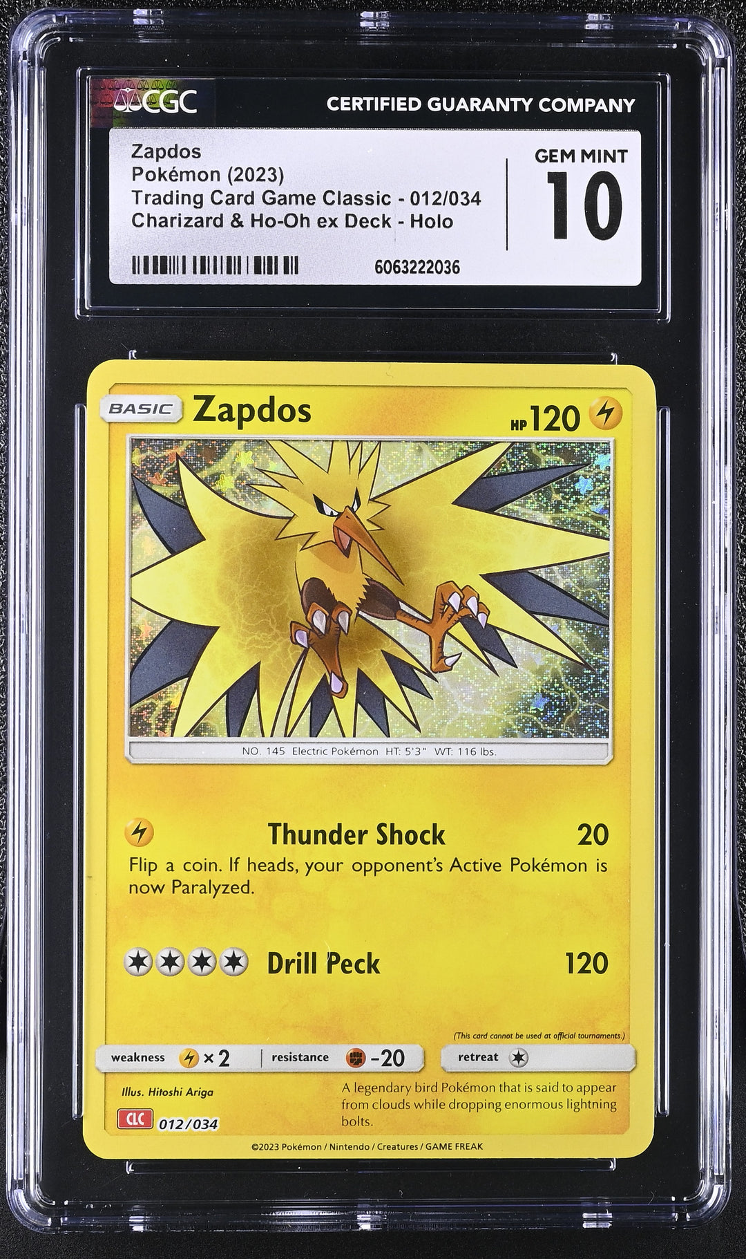 Zapdos 012/034 CGC 10