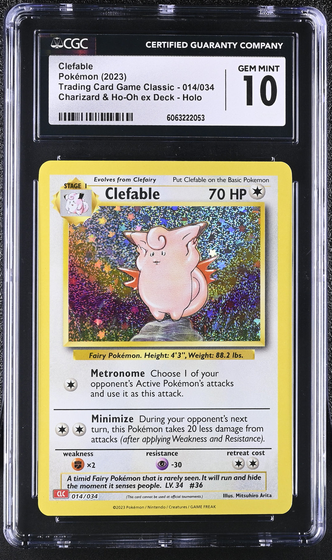 Clefable 014/034 CGC 10