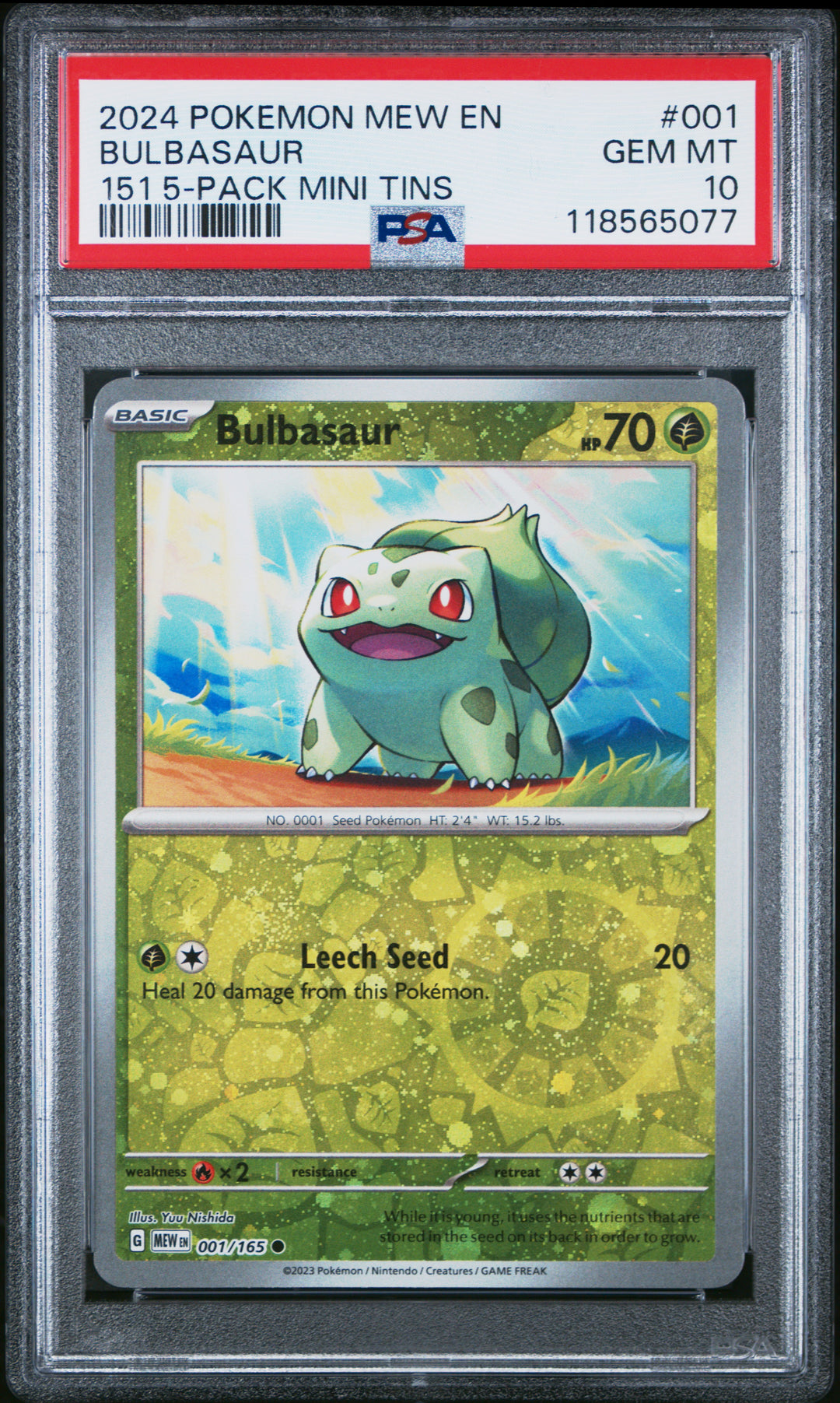 Bulbasaur 001 PSA 10