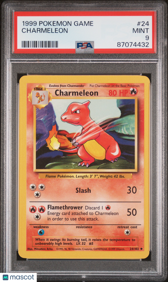 Charmeleon #24 1999 Pokemon Game PSA 9 87074432