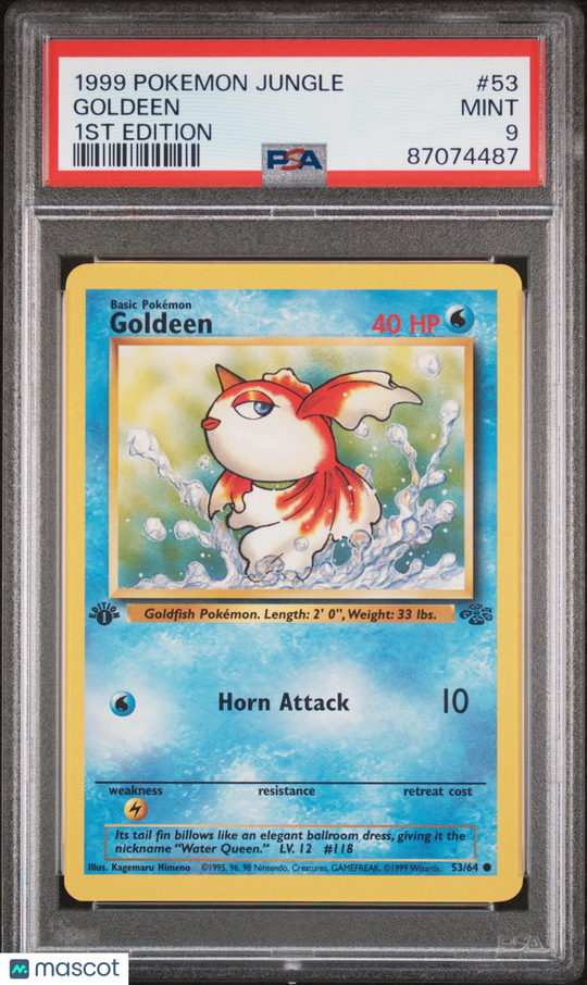 Goldeen 1ST Edition #53 1999 Pokemon Jungle PSA 9 87074487