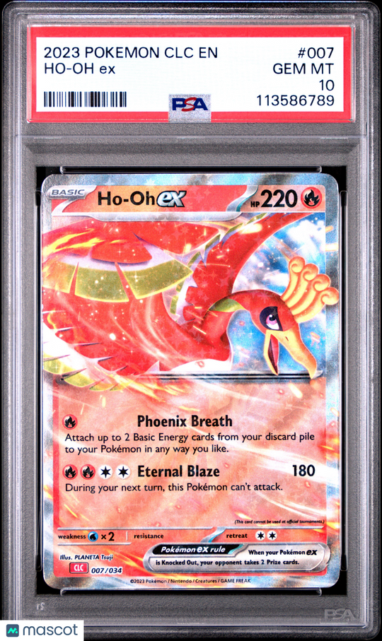 Ho-Oh EX #007 2023 Pokemon CLC-Trading Card Game Classic PSA 10