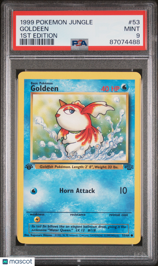 Goldeen 1ST Edition #53 1999 Pokemon Jungle PSA 9 87074488