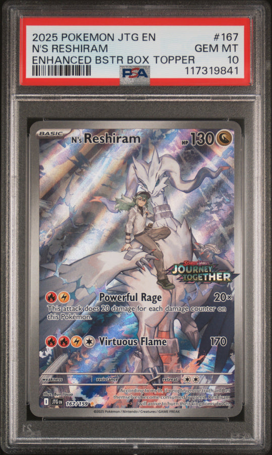 N'S Reshiram 167 PSA 10