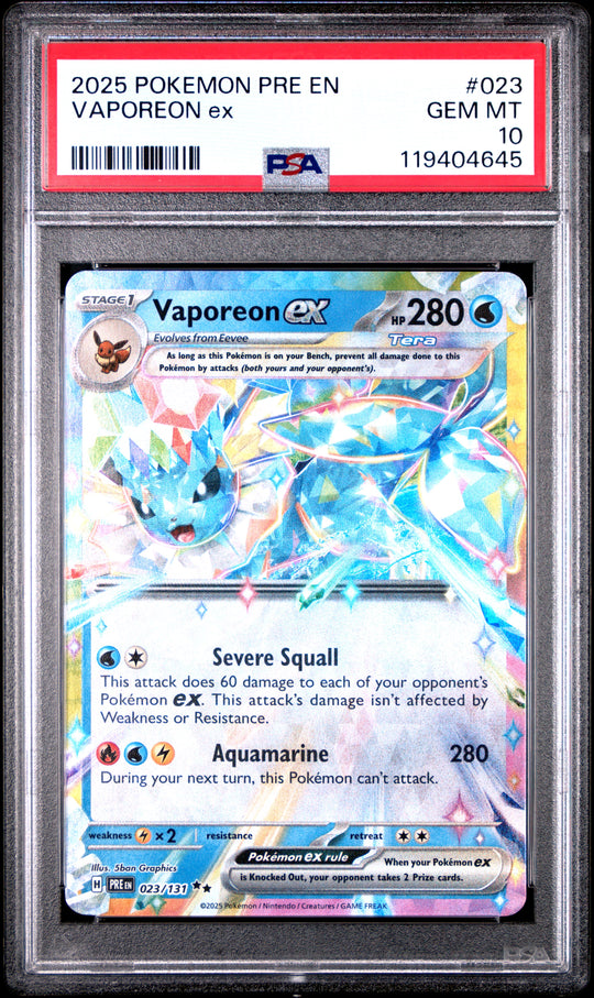 Vaporeon Ex 023 PSA 10