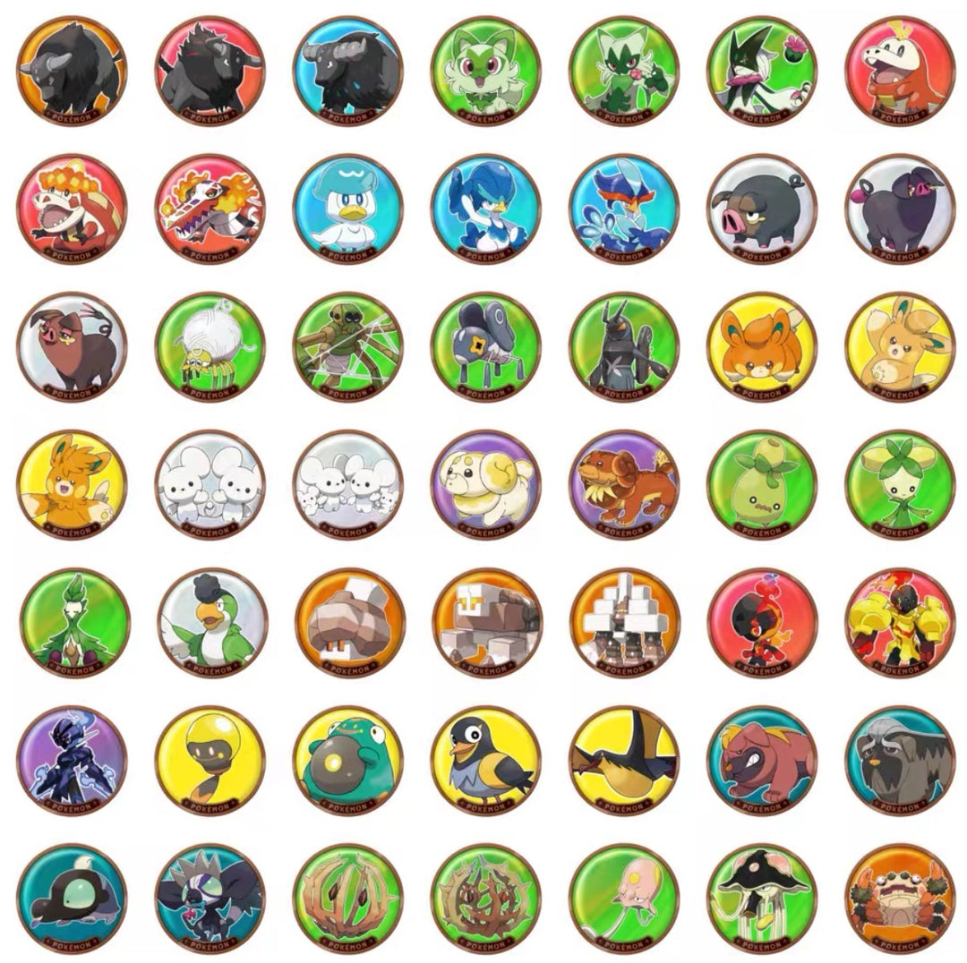 Pokemon Chinese Paldea Metal Magnetic Sticker Set Vol. 1