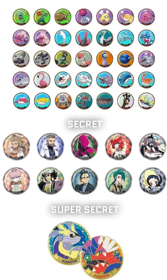 Pokemon Chinese Paldea Metal Magnetic Sticker Set Vol. 2