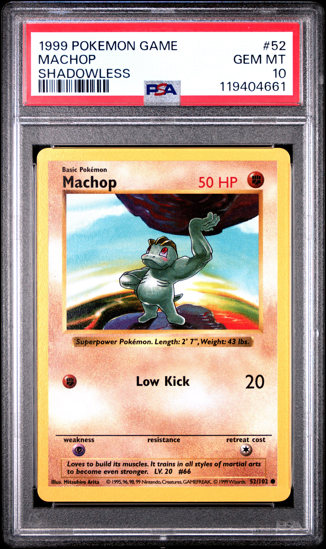 Machop 52 PSA 10