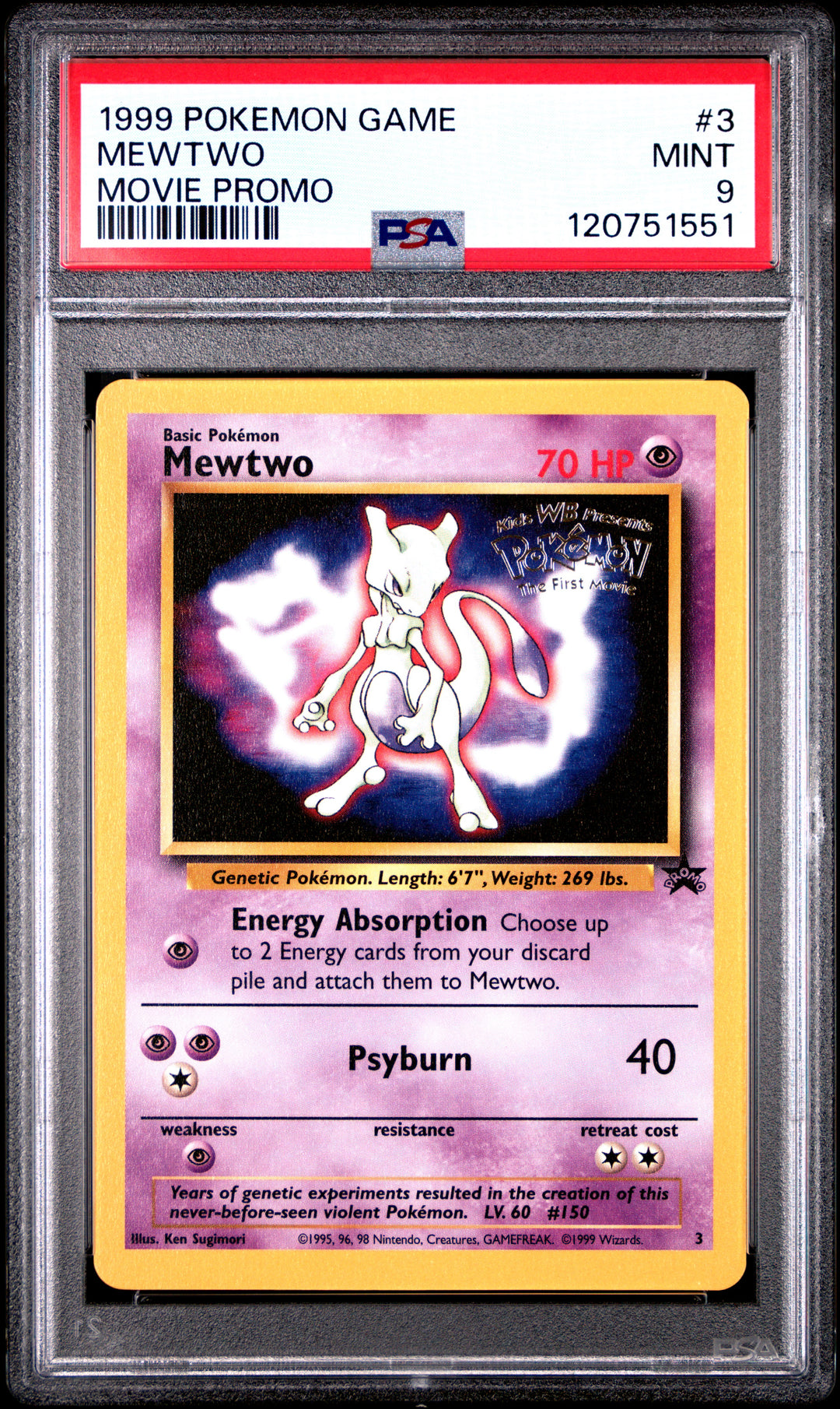 Mewtwo 3 PSA 9